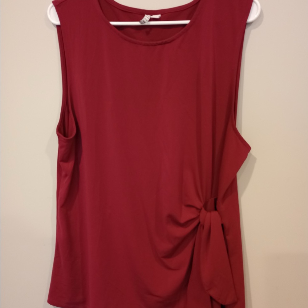 Sleeveless Red Top